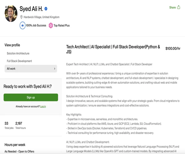 Mindustrious Project - Upwork Lead Generation & Profile Success for Syed Ali Hassan Thumbnail